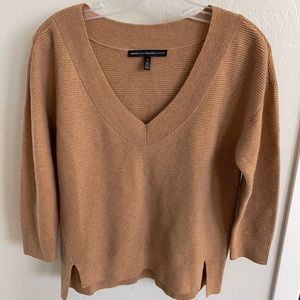 White House Black Market Tan Ribbed Sweater